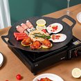 thumbnail image 1 of Hicess Poêle à Griller Style Coréen pour Cuisinière Poêle Ronde Antiadhésive avec Poignées pour Cuisson Intérieure, 1 of 8