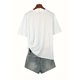 thumbnail image 2 of Valentine's Day Love Gesture & Heart Print T-Shirt - Casual Crew Neck, Short Sleeve Top for Women, Breathable Tee For Adult, Men, Women, Teen, Teenager, Adolescent, Youth, 2 of 5
