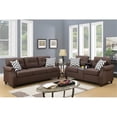 thumbnail image 2 of Poundex 2 Piece Fabric Sofa Set with USB Console in Dark Coffee, 2 of 9