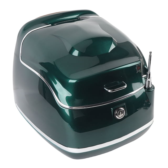 38L Motorcycle Top Box, Motorcycle Trunk Scooter Tail Trunk Luggage Storage Case with Soft Backrest, Universal Motorcycle Tail Box Storage Carrier Case for Helmet, Gloves, Tools
