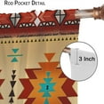 thumbnail image 6 of Aztec Curtains, Southwestern Native Tribal American Ethnic Pattern Western Boho Geometric Window Treatments for Living Room Bedroom Kitchen Beige Red Drapes 2 Panel Sets,42x63 Inch, 6 of 6
