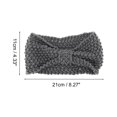 thumbnail image 3 of Unique Bargains 1 Pc Fashion Headband Popcorn Stitch Bow Pattern Medium Gray, 3 of 5