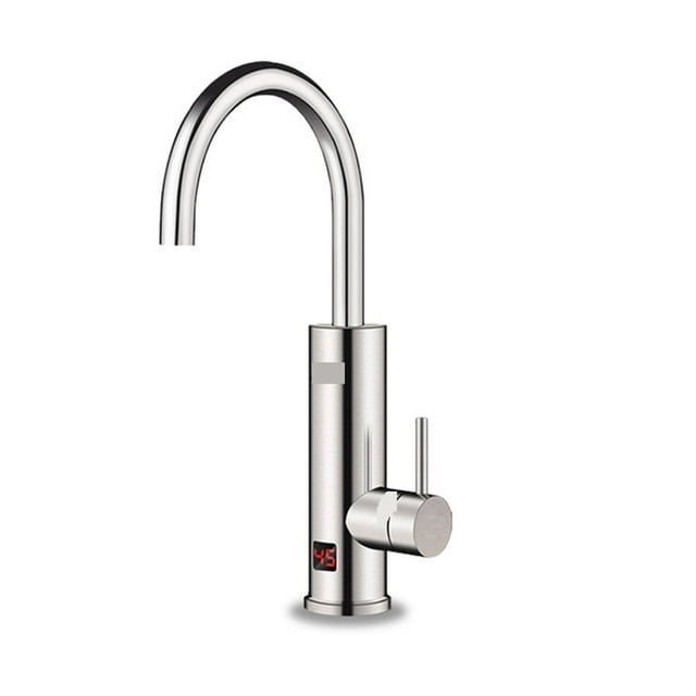 Instant Electric Water Heater Tankless Hot Water Heating Tap Kitchen Faucet Stainless Steel Tap with Temperature Display ,Healthy Quality