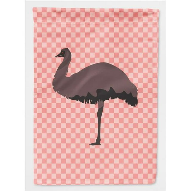 Carolines Treasures BB7922GF Emu Pink Check Garden Flag