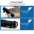 thumbnail image 5 of Mini High Power L2 LED Flashlight Waterproof Q5 LED Torch Adjustable Focus Zoom Flash Light Lamp Use 14500 or 18650 Battery, 5 of 9