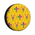 thumbnail image 1 of Balery Mardi Gras Crayfish and Fleur de lis Cubiertas para Neumáticos - Protector Resistente para Neumáticos de Camioneta, SUV, Remolque, Camper y RV-17 inch, 1 of 6