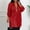 Red, variant on Women's Sequin Button Down Shirt Dress Solid Color Long Sleeve Loose Fit Blouse Top Mini Dress Party Clubwear Red XXL