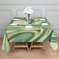 thumbnail image 3 of Square Tablecloth, Waterproof Polyester Table Cover, Wrinkle Resistant & Washable Fabric for Dining, Kitchen, Picnic, 42x42in(107x107cm), Liquid & Marble Print, 3 of 6