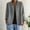 Gray, variant on Women's Loose-Fit Cardigan Minimalist Cotton Linen Single-Breasted Long-Sleeve Collared Shirt Outerwear