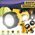 thumbnail image 4 of Bright LED Handheld Spotlight, 4400mAh Rechargeable Spotlight Waterproof Flashlight Searchlight for Boat Camping Country Farm, Yellow, 4 of 8