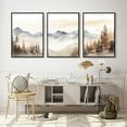 thumbnail image 3 of Mountain Wall Art Decor Set of 3 Sage Green Forest Canvas Wall Art Prints Nature Landscape Wall Decor Watercolor Pine Tree Pictures Abstract Modern Painting for Living Room Bedroom 16x24 Inch d, 3 of 7
