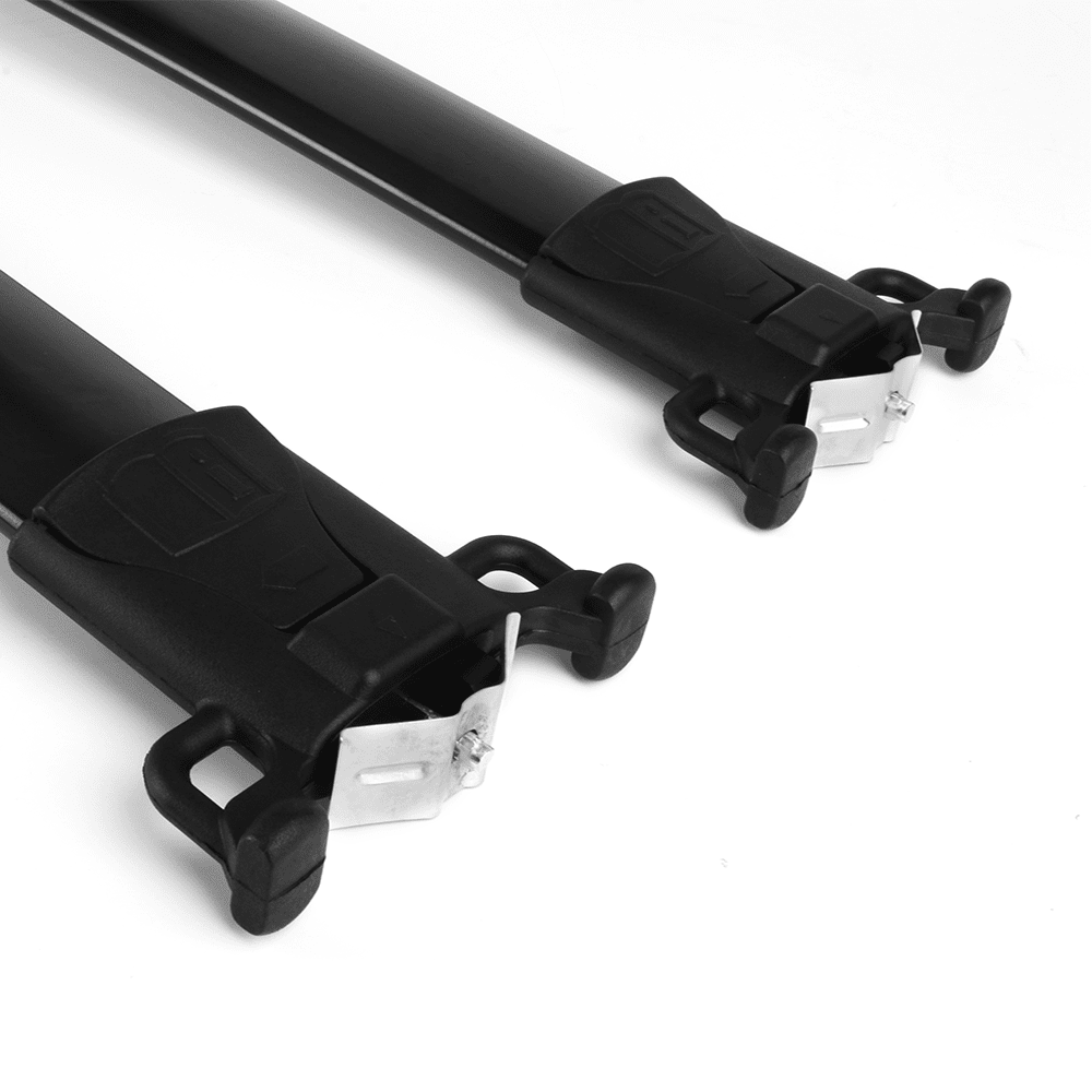 Ikon Motorsports Compatible with 10-17 Chevy Equinox GMC Terrain Factory Style Top Roof Rack Cross Bar Black