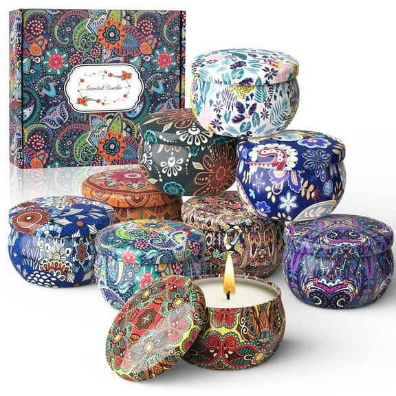 9 Pack Scented Candles Gift Set for Women, Aromatherapy Candles for Home Scented, 150 Hour Long Lasting Natural Soy Wax Candles Set for Birthday, Christmas, Valentine's Day, Mother's Day