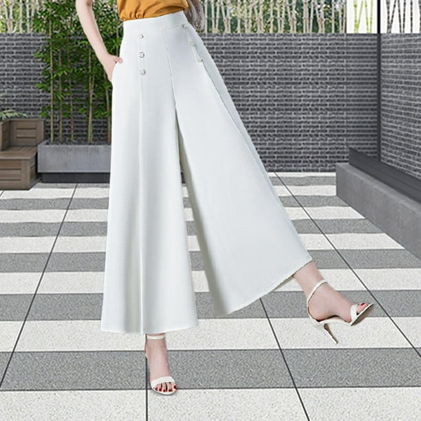 Palazzo Blanco Palazos Largos Elegantes Pantalones Palazzo Blanco