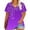 Purple, variant on QUNYINEY V Neck Women's T-Shirts Short Sleeve Butterfly Casual Tops Plus Size Pullover Loose Shirts Womens Tops Trendy