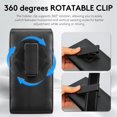 thumbnail image 3 of UYWGF-for Samsung Galaxy A17 A16 A15 A14 A13 A56 5G A54 A36 5G A35 A32 Phone Belt Case Holster for Galaxy S25 S24 S23 S22 Ultra A42 5G A26 A25 A23 Belt Clip Phone Holder Pouch (Black1, XL), 3 of 3
