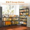 thumbnail image 6 of REIBII 6-Tier Wire Shelving Unit Adjustable Metal Storage Shelves for Kitchen  Pantry Laundry, 13.8" D x 21.5" W x 70.5" H, 6 of 7