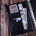 thumbnail image 3 of Leather A5 Ring Binder Planner Notebook Planner with Magnetic Buckle(Inner Paper Not Included)-Black, 3 of 5