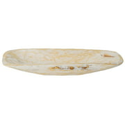 Luxury Living Furniture Regular Hand-Carved Wooden Decorative Bowl, White Distressed