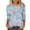 Light Blue-Shirts, variant on Jsaierl Women's 3/4 Sleeve Tops Casual Round Neck Shirts Trendy Graphic Petite Blouses Going Out Elegant T-shirts Top S-2XL