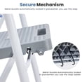 thumbnail image 2 of edx 2 Step Ladder, Portable Folding Step Stool Heavy Duty, Anti-Slip, Lightweight 800Lbs Capacity, Gray-White, 2 of 8