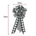 thumbnail image 2 of Licupiee Christmas Bows Tree Topper Red Black White Plaid Buffalo Ornaments for Wreath Burlap Rustic Farmhouse Decor, 2 of 7