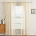 thumbnail image 3 of 1 Panels Solid Color Sheer Window Curtains Elegant Window Voile Panels/Drapes/Treatment for Bedroom Living Room Cream Beige, 3 of 9