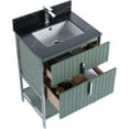 thumbnail image 4 of Fine Fixtures Serenity 24 in. W x 18 in. D x 33.5 in. H Bathroom Vanity in Mint Green with Black Sintered Stone Top in White with Chrome Hardware, 4 of 4