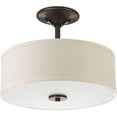 thumbnail image 1 of Progress Lighting P3683-2030K9 Inspire One-Light Led Semi-Flush, Antique Bronze, 1 of 1