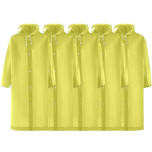 Capa impermeable de EVA para mujer, para exteriores, de manga larga, con capucha, para hombre y mujer, 2 piezas