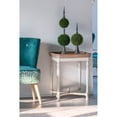 thumbnail image 6 of CC Home Furnishings 25" Brown and White Casual Style Distressed Finished Square Side Table, 6 of 6