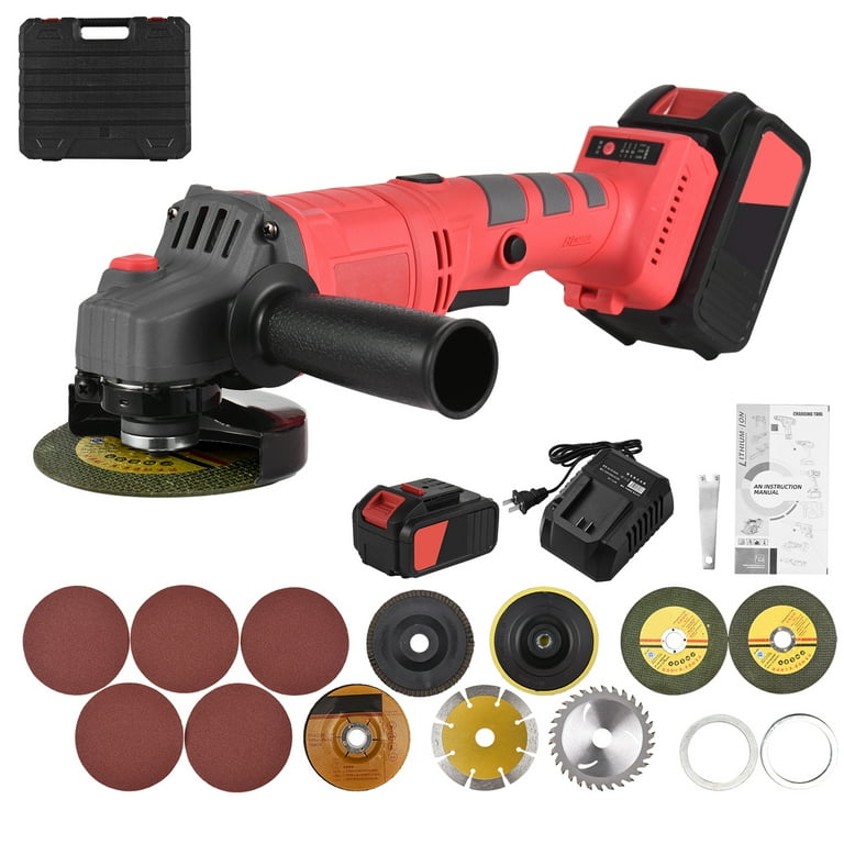 18V Cordless Angle Grinder With 4.0Ah Battery, Charger and Protective Cover