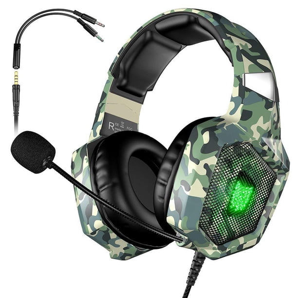 Auriculares con camuflaje para teléfono móvil, auriculares para juegos de ordenador, auriculares con cable para PS4