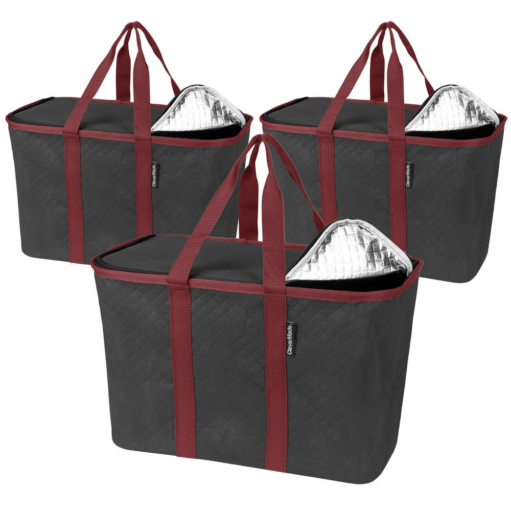 clevermade 30l snapbasket luxe reusable collapsible durable grocery shopping bag