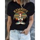 thumbnail image 1 of Namaste Yoga Graphic Tee - Women's Casual Crew Neck Short Sleeve Top, Perfect for Spring & Summer, 1 of 6