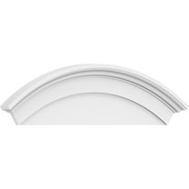Ekena Millwork 34"W x 12"H x 2-3/4"P Arched Architectural Grade PVC Pediment