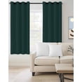 thumbnail image 2 of Pure Dark Green Blackout Curtains 39 Inches Long for Bedroom, Simple Solid Color Thermal Insulated Room Darkening Black Out Window Curtain Panels Grommet Drapes for Living Room, 2 of 8