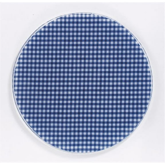 Andreas JO-106 6.5 in. Round Silicone Mat Jar Opener - Blue Gingham - Pack of 3
