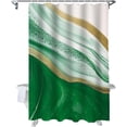 thumbnail image 5 of Ombre Green Marble Shower Curtain, Gradual Color Shower Curtain Set with Hooks, Spring Summer Waterproof Fabric Shower Curtains for Bathroom Decor, 72x84 Inch Bath Curtain, 5 of 6