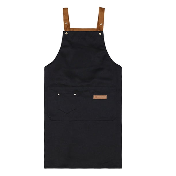 Delantal de cocina con bolsillo, diseño de correa ajustable, impermeable, antiincrustante, delantal de limpieza, delantal de cocina, suministros de cocina