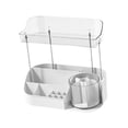 thumbnail image 2 of Vaveren Makeup Desk Organizer Container Cosmetic Storage for Dresser Counter Bedroom White Double, 2 of 8