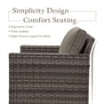 thumbnail image 6 of PARKWELL 5 Pieces Patio Rattan Furniture with 41" Fire Pit Table and Deep Seat Lounge Accent Armchairs,Gray Wicker and Gray Cushions, 6 of 6