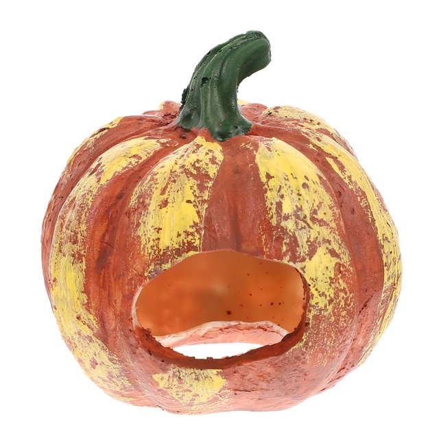 Cueva decorativa para gambas, resistente al desgaste, con forma de calabaza.