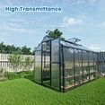 thumbnail image 4 of BPS 6Pcs 24"W x 48"L x 0.4" Polycarbonate Panels, Twin-Wall Reinforced Clear Sheets for Greenhouse, 4 of 7