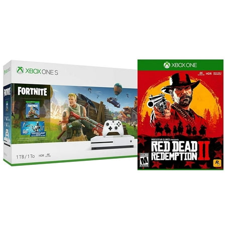 microsoft xbox one s fortnite rdr2 bonus bundle red dead redemption 2 battle royale fortnite - xbox one s 1tb fortnite battle royale special edition