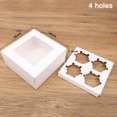 thumbnail image 3 of CAROOTU 10PCS 2/4/6 Holes Kraft Paper Cupcake Packing Box Muffin Wedding Party Case Holder Box, 3 of 7