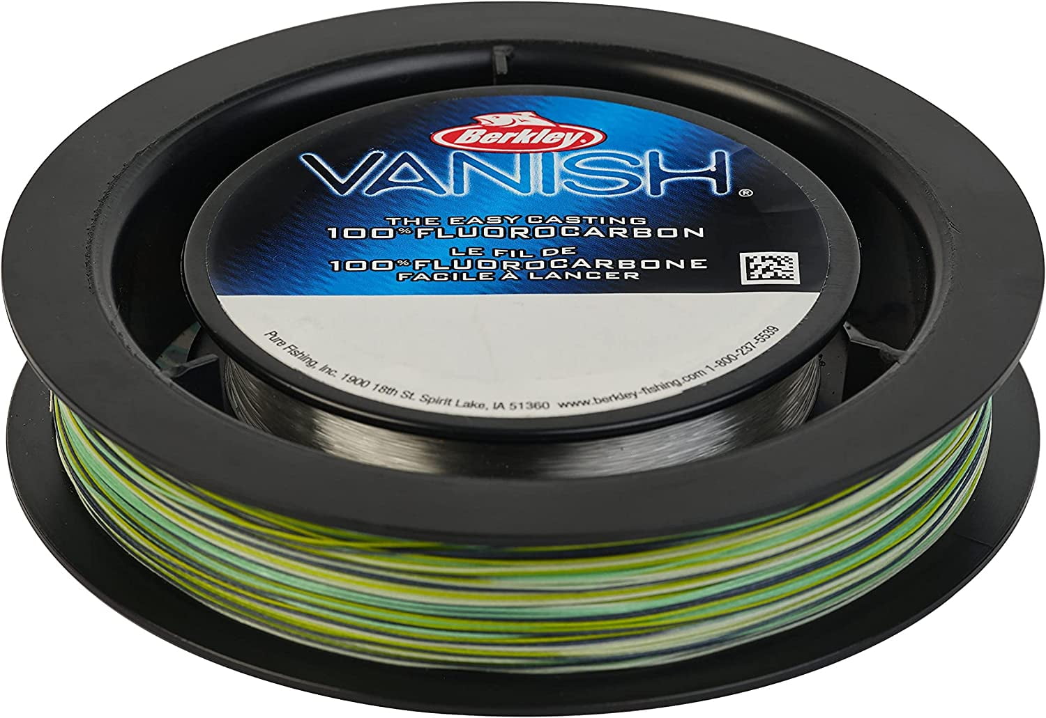 SpiderWire Ultracast® Vanish® Dual Spool Braid Fishing Line, Aqua Camo/Clear, 15 lb Test Strength, 164 yd