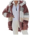 thumbnail image 1 of FOLUNSI Veste à Capuche Zippée en Peluche Chaude d'Hiver pour Femmes Grande Taille, 1 of 3