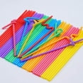 thumbnail image 3 of 200 pajitas largas y flexibles de plástico de colores, 3 of 6