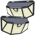 thumbnail image 4 of 2pcs Solar Light Outdoor with 310LEDs Motion Sensor Wall 3 Lighting Modes Solar Fence Light IP65 Waterproof Solar Security Lamp with White Light for Patio Yard Garden Pathway, 4 of 11